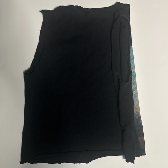 Vintage Sublime Sun Cut-Off Sleeveless Cropped Graphic Band Tee Black Size S - Picture 5 of 5